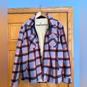 Plaid Jacket with Sherpa Lining size XL women’s